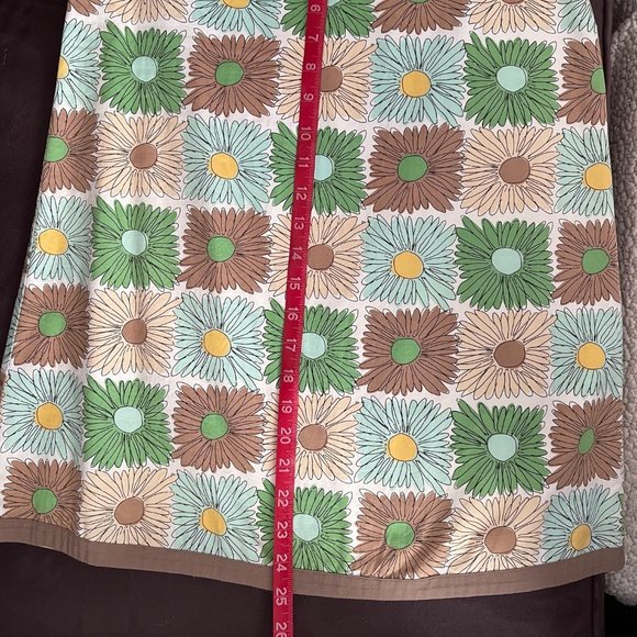 Boden A-Line Daisy Print Floral Cotton Skirt Size US 4L/UK 8L - Picture 8 of 9